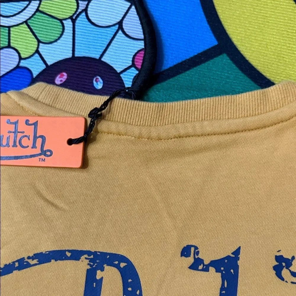 Von Dutch Mustard French Terry Crew Neck